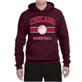 thumbnail image 2 of Wild Bobby City of Chicago CHI Basketball Fantasy Fan Sports Unisex Hoodie Sweatshirt, Maroon, XX-Large, 2 of 5