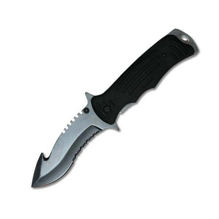 Comboedge Folding Blade - Fury Firmament Folding Knife, ComboEdge Black Spear Point Blade with Safety Hook
