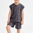 thumbnail image 4 of Freshbabe Boys 2-Piece Casual Outfit, Sleeveless Tank Top + Elastic Shorts, Breathable Summer Playwear for Toddlers, Multi-Colors, 4 of 6