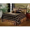 thumbnail image 2 of Hillsdale Huntley Vintage Queen Metal Bed with Headboard and Footboard, Dusty Bronze/Gold, 2 of 2