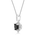thumbnail image 2 of 925 Sterling Silver Cushion Black Onyx 18" Pendant With White Topaz Fine Jewelry, 2 of 6