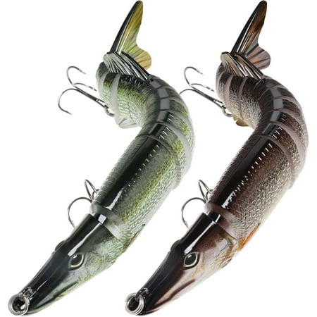 Fishing Lures Lifelike Multi Jointed Swimbait for Freshwater and Saltwater Slow Sinking Hard Bait for Bass Trout Crappie Perch Pike Walleye Pro Fishing Gear Amazing Fishing Gifts for Men