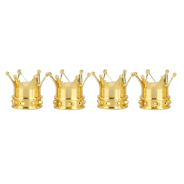 Bangcool 4PCS Valve Caps Cute Crown Shape Tire Caps Tire Valve Stem Caps for Cars & Motorcycles