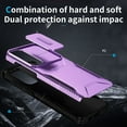 thumbnail image 5 of Allytechgroup Galaxy S24 Plus Rugged Case with Screen Protector, Sliding Camera Lens Protector Bumper Shockproof Anti-Scratch Slim Phone Case Cover for Samsung Galaxy S24 Plus, Purple, 5 of 6