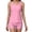 Pink, variant on Nmnitkp Women's Tummy Control Tankini Set Swimsuits Solid Color Scoop Neck Two Piece Bathing Suits Full Coverage Swim Tank with Padded Modest Plus Size Swimwear