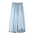 thumbnail image 4 of Lmnyox Wide Leg Pants for Girls Fashion Cute Baggy High Waist Trousers Lightweight Solid Color Workout Pants, 4 of 7