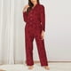 thumbnail image 2 of Balery Christmas Red Snowflakes Conjunto de Pijama con Estampado para Mujer, Conjunto de Dos Piezas con Manga Larga, Ropa de Dormir Suave con Bolsillos, Pijamas Cómodos-Medium, 2 of 7