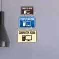 thumbnail image 2 of Classic Framed Computer Room Sign (Blue) - Large, 2 of 5
