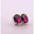 thumbnail image 4 of 4.4ct Watermelon Tourmaline Sterling Silver Earrings, 4 of 10