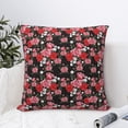 thumbnail image 4 of Yiaed Rose Flowers Print Pillow Covers Super Soft Decorative Square Throw Pillow Covers Case Cushion Covers for Sofa Couch Bedroom Car Decor（No pillow core）-16"x16", 4 of 7