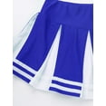 thumbnail image 7 of Manyakai Kids Girls Cheer leader Costume Cheerleading Uniform Outfit Shell Tank Top with Pleated Blue&White 6, 7 of 7