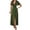 Army Green, variant on Women Dress Women's Fashion Fallow V-Neck Short Sleeve Solid Color Dresses Summer Dresses for Women Black M