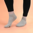 thumbnail image 3 of BambooMN Women's Rayon from Bamboo Athletic Ankle Socks - Grey - Size 10-13 - 2 Pairs, 3 of 3