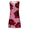 thumbnail image 4 of Fankiway Robe Débardeur d'Été Décontractée pour Femmes Imprimé Floral Robe de Plage Sans Manches Robes Sans Manches pour Femmes Grande Taille, 4 of 5