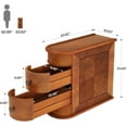 thumbnail image 6 of Finmind End Table with 2 Drawers, Slim Sofa Side Table and Nightstand, Brown, 6 of 10