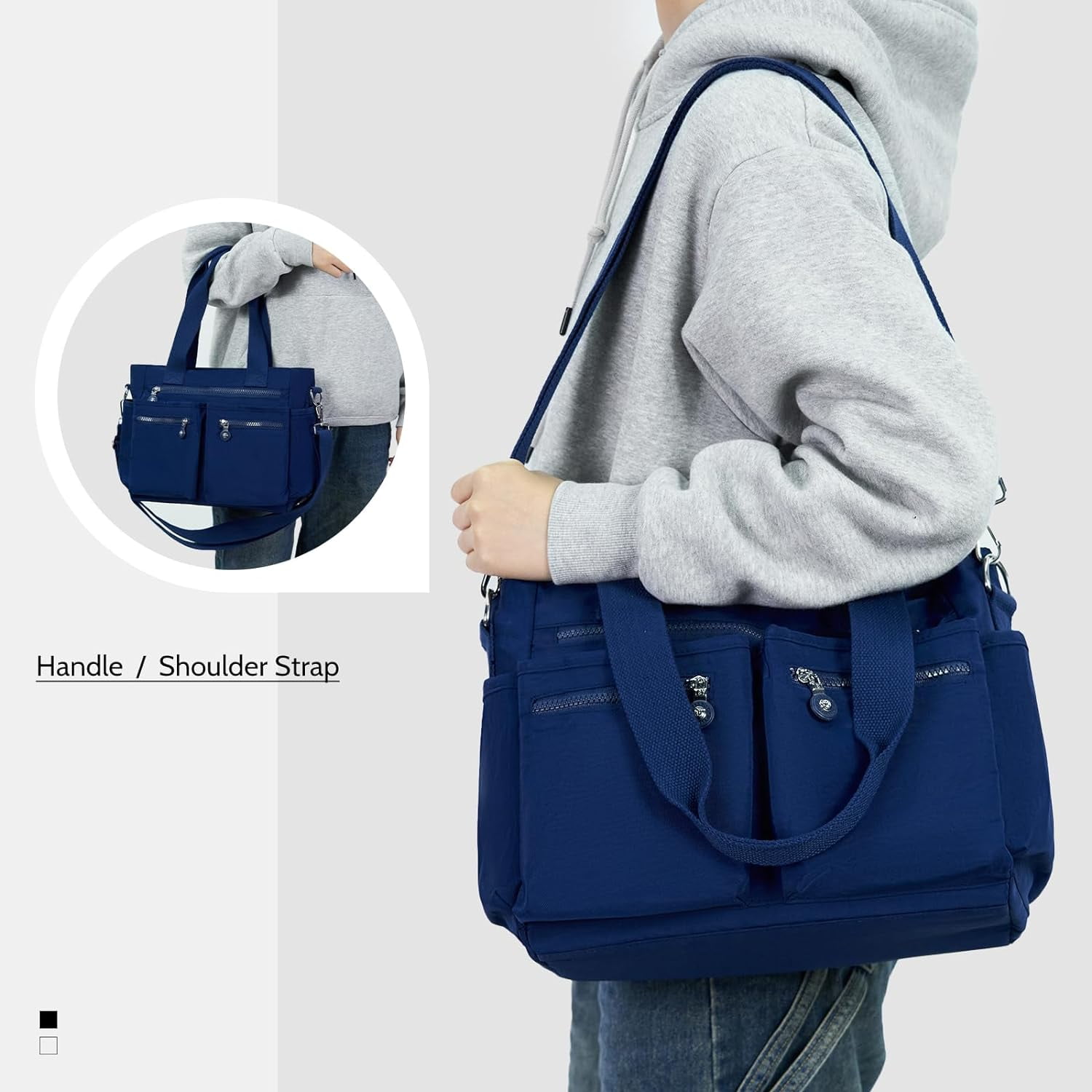 Tote Bag for Women Canvas Tote Bags Handbags for Women Crossbody Bag with Multiple Pockets