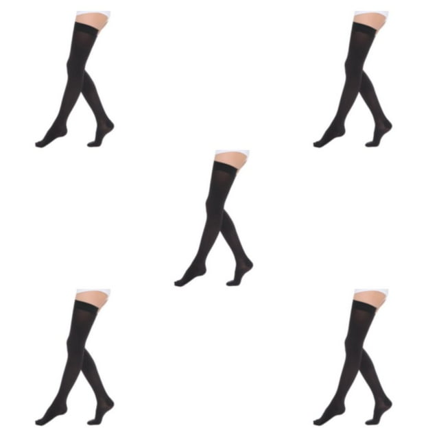 Wweixi Comfortable And Soft Compression Stockings Stay Active Stay Comfortable Toe wrapping - black M 5Set
