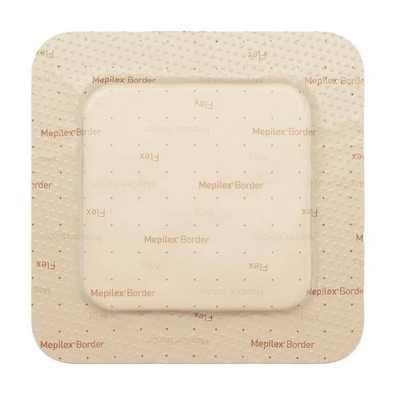 Mepilex® Border Flex Adhesive with Border Foam Dressing, 4 x 4 Inch