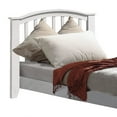 thumbnail image 2 of Mission Style Wooden Twin Bed with Arched Slatted Headboard and Footboard, White, 2 of 3