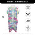 thumbnail image 5 of HELLHERO Polyester Summer Beach Cover Ups for Hawaii Lightweight Free Size Swimwear Coverup Iridescent Pearl Scales, 5 of 5