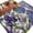 Purple Indigo Beige, variant on Runner Rug 2'x6', Spring Flowers Washable Non-Slip Hallway Runner Rugs, Purple Hydrangea Orchid Floral Country Bedside Rugs Floor Mats Carpet Runners for Kitchen Bathroom Laundry Room