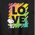 thumbnail image 3 of Peanuts - Rainbow Love Scribble - Toddler & Youth Crewneck Fleece Sweatshirt, 3 of 6
