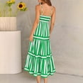 thumbnail image 5 of RYRJJ Women Striped Sleeveless Maxi Dress Swing Aline Midi Dress Backless Smocked Spaghetti Strap Boho Flowy Sundress(Green,M), 5 of 9
