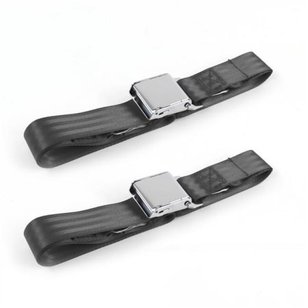SafeTBoy Airplane 2 Point Charcoal Lap Bench Seat Belt Kit with 3 Belts for 1960-1962 Chevy Truck
