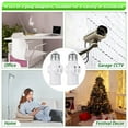thumbnail image 4 of 3 Prong Light Socket Adapter, E26 Light Socket to Plug Adapter, E26 Base to 2/3 Prong Outlet Plug Splitter Converter, Polarized Light Socket Adapter for Garage Porch Yard CCTV, White, 2 Pack, 4 of 8