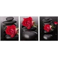 thumbnail image 2 of Red Canvas Wall Art Bedroom Wall Decor Black and White Zen Stones Spa Wall Art Rose Pictures for Living Room Kitchen Home Decorations Red Bathroom Accessories Flower Paintings Room Artwork, 2 of 7