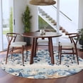thumbnail image 3 of Round Area Rug 7 Ft, Blue Coastal Starfish Washable Non-Slip Circle Carpet for Living Room/Bedroom, Beach Nautical Shell Eucalyptus Vintage Low-Profile Large Runner Mat Collection Rugs for Indoor, 3 of 8