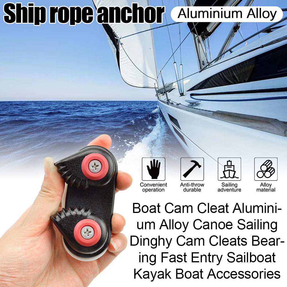 Ochine Kayak Cam Cleat Boat Fast Entry Kayak Cleats Canoe Sailing Boat Dinghy Aluminum Cam Cleats Rope Line Sizes Upto 15mm for Sailing Sailboat Kayak