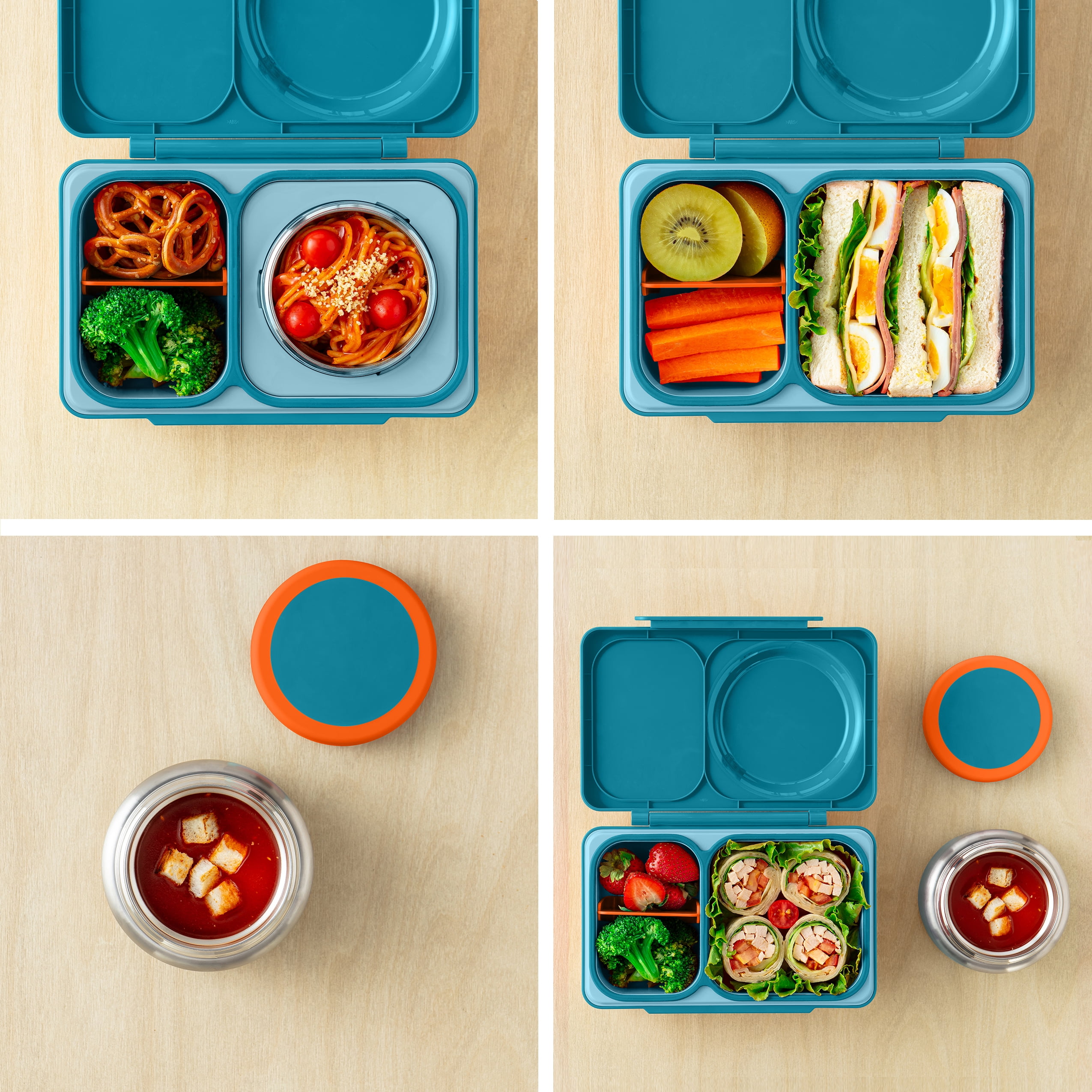 OmieBox UP is an Insulated Bento Lunch Box with a 12oz Thermos - Teal Green by OmieLife