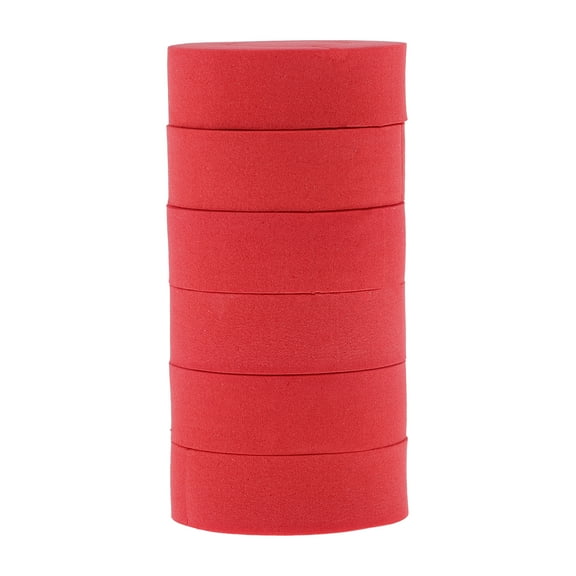 Unique Bargains 6pcs Big Circle Wave Hair Rollers for Women 0.94"x2.72" Red