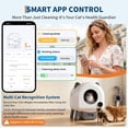 thumbnail image 2 of Automatic Cat Litter Box, Large Self Cleaning Litter Box with Smart Sensor, Low Noise Automatic Cat Toilet for Multi-Cat Homes, White, 2 of 9