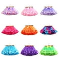 thumbnail image 2 of Tutu Skirt Girls Colorful Rainbow Tulle Skirt Princess Mini Dress Clothing, 2 of 7