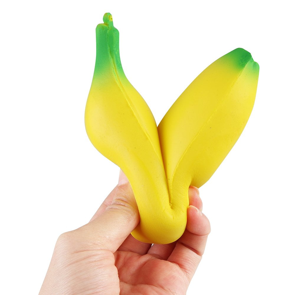 Fidget Toys Super Stretchy Banana and Bouncy Ball Bundle Fidget Stress Relief Toy for Kid and