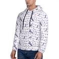 thumbnail image 3 of Sikiie Lavender Flowers Men's Hoodie, Essentials Hoodie, Sweatshirt, Pullover Hooded Sweatshirt for Men-Large, 3 of 7