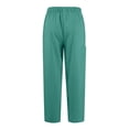 thumbnail image 5 of JULMCOMO Women Scrub Set Cozy Navy Uniforms Stretchy Yoga Suit Solid Color V-Neck Top & Jogger Pant with Multi Pocket Scrubs In Regular and Petite Mint Green XL, 5 of 6
