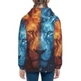 thumbnail image 6 of Kdxio Red And Blue Fire Lion Pattern Kids Boys Girls Zip Up Hoodie 3D Printed Hooded Sweatshirt Hoody Coat with Pocket 7-12 Y-Small, 6 of 6