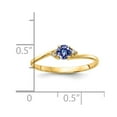 thumbnail image 2 of Solid 14k Yellow Gold 4mm Tanvorite Diamond Engagement Ring Size 5.5 (.016 cttw.), 2 of 3