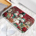 thumbnail image 6 of 1pc Snowmen with Gifts Absorbent Non-Slip Bathroom Thickened Flannel Rug Decor,Soft,Quick Drying,Suitable For Indoor/outdoor Use,Bathrooms,Bedrooms,Kitchens,Terrace,Laundry Rooms,16"x24", 6 of 9