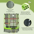 thumbnail image 4 of Resenkos 5ft Kids Trampoline with Safety Enclosure Net, for Children Ages 3-6 Years - Green, 4 of 7