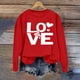 thumbnail image 5 of Ounisa Womens Valentines Sweatshirt Love Heart Graphic Print Pullover Casual Long Sleeve Valentine's Blouse Top, 5 of 5