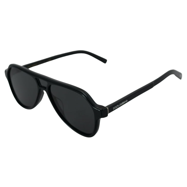 Black Rectangle aviator acetate sunglasses