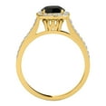 thumbnail image 3 of Mauli Jewels Engagement Rings for Women 1.35 Carat Halo Unique Design Black Diamond Engagement Wedding Ring 4-prong 14k Solid Yellow Gold, 3 of 6