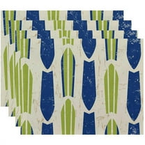 Simply Daisy 18" x 14" Dean Geometric Print Placemats, Set of 4