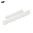 thumbnail image 3 of Uxcell 6Pack Self Stick Handles, White Plastic Self Adhesive Instant Drawer Pulls for Dresser(110mm/4.33" Length), 3 of 5