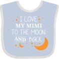 thumbnail image 3 of Inktastic I Love My Mimi to the Moon and Back Boys or Girls Baby Bib, 3 of 4