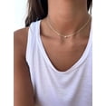 thumbnail image 2 of GOSFRY 14k Gold/Silver Plated Barque Pearl Chain Necklace Delicate Handmade Cultured Pearl Necklace Everyday Jewelry for Gifts, 2 of 8